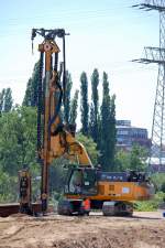 Hier einsatzbereit aufgebaut das ABI TM 13/16 System am 02.07.08 Gro�baustelle Berlin Ostkreuz.