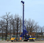 Ein weiteres DELMAG Drehbohrsystem Typ? der Fa. PRB am 03.04.16 Baustelle Berlin-Adlershof.