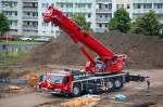 Ein TADANO-FAUN ATF 220G-5 Fahrzeugkran der Mietfirma LEX am 20.06.12 Berlin-Pankow.