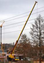 Gesamtansicht des LIEBHERR LTM? Fahrzeugkrans der Fa.