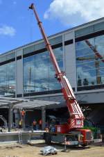 Gesamtansicht des TEREX DEMAG AC30 City der Fa. BTB am 01.07.14 Großbausttelle Berlin-Ostkreuz.