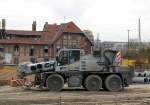 TEREX/DEMAG AC40CITY Fahrzeugkran der Fa Grohmann im Winter 2008 Gro�baustelle Berlin Ostkreuz.