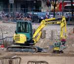 Minibagger AMMANN YANMAR Typ ViO 50, Baufirma KLAUS STERN, 14.02.09 Gro�baustelle Berlin-Alexanderplatz.
