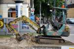 Minibagger AMMANN YANMAR Typ B19 ohne festes F�hrerhaus, 02.06.09 Berlin Sch�nhauser Allee.