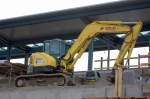 AMMANN YANMAR SV100 der Leasingfirma THEISEN am 14.03.09 Neubau S-Bhf Berlin-Adlershof.