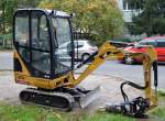 Mietbaumaschine, ein CAT 301.4C Minibagger am 06.10.14 Berlin-Pankow.