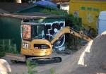 Leasingbaumaschine Minibagger CAT 304C CR, 21.08.09 Berlin-Karow.