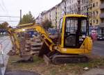 Minibagger KOMATSU PC20R am 25.10.07 Berlin-Danziger Str.