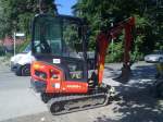 Minibagger KUBOTA KX018-4, Juni 2013 Berlin-Pankow.