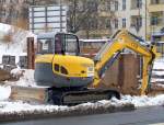 Leasingbaumaschine Minibagger neuson 8003, 18.01.10 Berlin-Pankow.