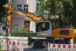 Mobilbagger LIEBHERR 924 (Mietbaumaschine) am 15.07.14 Berlin-Pankow.