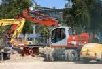 Mobilbagger TEREX TW190, 16.08.09 N�he S-Bhf Berlin Storkower Str.