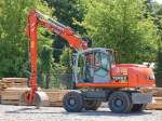 Mobilbagger TEREX TW160, 02.07.08 Gro�baustelle Berlin-Ostkreuz.