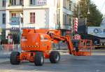 BOELS Leasingarbeitsb�hne, eine JLG Typ 450 AJ SERIES II, Neubau der Hochbahnstrecke der Berliner U-Bahn Sch�nhauser Allee, 18.09.09