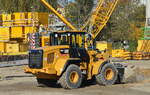 Mietbaumschine, ein CAT 924K Radlader am 16.10.17 Großbaustelle Berlin Ostkreuz.