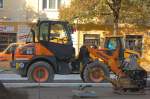 KOMATSU WA80 Radlader der Baufirma MATTH�I, 23.10.10 Gro�baustelle Berlin Vinetastr.