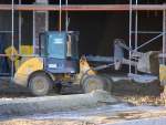 M�glicherweise ein NEW HOLLAND W60TC bzw W70TC nicht genau erkennbarer Typ, 07.11.09 Baustelle N�he S-Bhf.