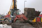 O&K L35 SERIES Radlader der Fa. GBS universale Spezialtiefbau, 10.04.13 Gro�baustelle am Berliner Hbf.