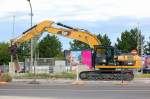 Leasingbaumaschine, Raupenabgger CAT 329D LN mit Bohrhammeraufsatz, 23.08.11 Sch�nefeld b.Berlin.