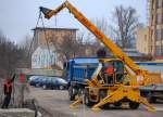 MERLO ROTO 38.16 der Baufirma MAX B�GL am 18.12.08 Gro�baustelle Spandauer Damm Br�cke Berlin.