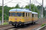 DB Netzinstandhaltung mit GLEISMESSZUG 725 004-6 + 726 004-5 Richtung Berliner Innenstadt, 15.05.12 Berlin-Blankenburg.