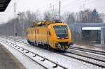 DB Netz HIOB 711 116-4 Richtung Karower Kreuz Berlin am 28.01.14 Mühlenbeck/Mönchmühle b.