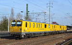 DB Netz Instandhaltung mit dem Fahrwegmesszug (SPZ) 720 301 am 26.01.17 Durchfahrt Bf.