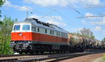 232 079-4 mit Ganzzug Knickkesselwagen am 09.05.16 Berlin-Wuhlheide.