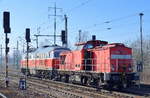 232 294-9 mit der 298 328-6 am Haken am 14.02.17 Durchfahrt Bf.