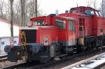 Hier die selten zu sehende DB K�f 335 006-3 gezogen von 298 329-4 am 26.03.13 Berlin-Karow.
