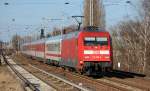 EC 179 nach Prag mit 101 035-4 am 23.03.12 Berlin-Karow.
