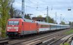 EC 378 mit 101 133-7 Richtung Bernau am 10.04.14 Berlin-Karow.
