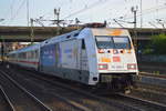 101 055-2  schauinsland reisen  mit IC bei der Ausfahrt Bf. Hamburg-Harburg am 20.06.17 