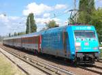 EC 379 (Brno hl.n.) Richtung Berlin-Gesundbrunnen mit 101 016-4 am 29.07.10 Berlin-Karow.