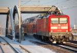 RE3 nach W�nsdorf-Waldstadt mit 112 189, n�chster Halt Berlin Gesundbrunnen, 04.12.10 Berlin-Pamkow.