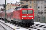 RE3 mit 112 123 Richtung Elsterwerda, n�chster Halt Berlin Hbf., 03.01.11 S-Bhf.