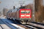 112 123 mit dem RE3 Richtung Berlin-Gesundbrunnen, 05.01.11 Berlin-Karow.