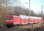 RE5 nach Stralsund mit 112 121 am 12.02.11 M�hlenbeck-M�nchm�hle N�he Berlin.