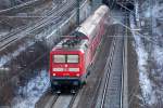 RE4 nach Rathenow mit 112 187, 03.02.12 Berlin Putlitzbr�cke.