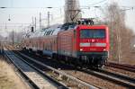 RE3 mit 112 183 Richtung W�nsdorf-Waldstadt, 26.03.12 Berlin-Karow.
