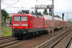 112 104 mit dem RE5 Richtung Rostock Hbf., 26.06.12 Berlin-Pankow.