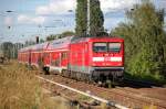 RE3 mit 112 184-7 nach Elsterwerda, 14.08.12 Berlin-Karow.