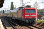 RE3 mit 112 182 naxh W�nsdorf-Waldstadt am 06.09.13 Berlin-Karow.