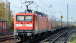 112 152-4 las Schublok des RE1 nch Magdeburg Hbf am 20.10.17 Berlin-Hirschgarten.