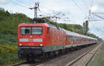 112 113 mit der Cruise-Train Wagengarnitur auf Dienstfahrt am 12.09.17 Richtung Bf.Berlin-Lichtenberg, Berlin-Hohenschönhausen.