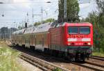 114 035-9 mit dem RE3 Richtung W�nsdorf-Waldstadt, 22.06.12 Berlin-Karow.