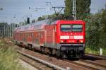 RE3 nach Elsterwerda mit 114 018, 16.07.12 Berlin-Karow.