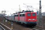 Ein PbZ (Lokzug) mit 115 205-7 mit einer weiteren 115�r + MRCE Dispo Taurus meheren IC Personenwagen einschl.