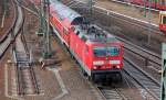 143 641-9 mit dem RB10 Richtung Berlin Hbf.(tief), 05.02.13 Berlin Putlitzbr�cke.