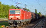 143 597-3 mit gemischtem Güterzug am 18.05.17 Berlin-Hohenschönhausen.